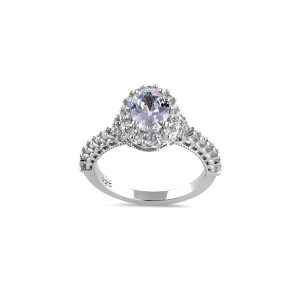 🥰 VINTAGE HALO ENG. RING
